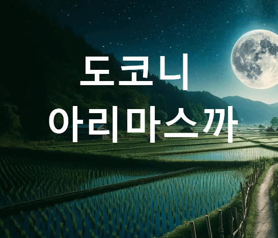 도코니 아리마스까 뜻