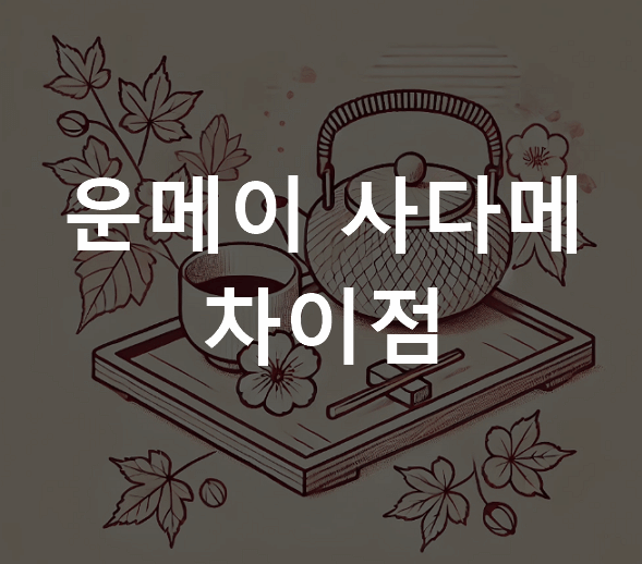 운메이 사다메 뜻 차이